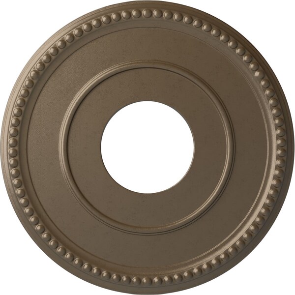 Ekena Millwork Bradford Ceiling Medallion (Fits Canopies up to 6 5/8"), 12 1/2"OD x 3 7/8"ID x 3/4"P, Warm Silver CM12BRWSS - main